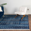 Savannah Elegance Collection Area Rug -  Tybee Square Blue  lifestyle 126