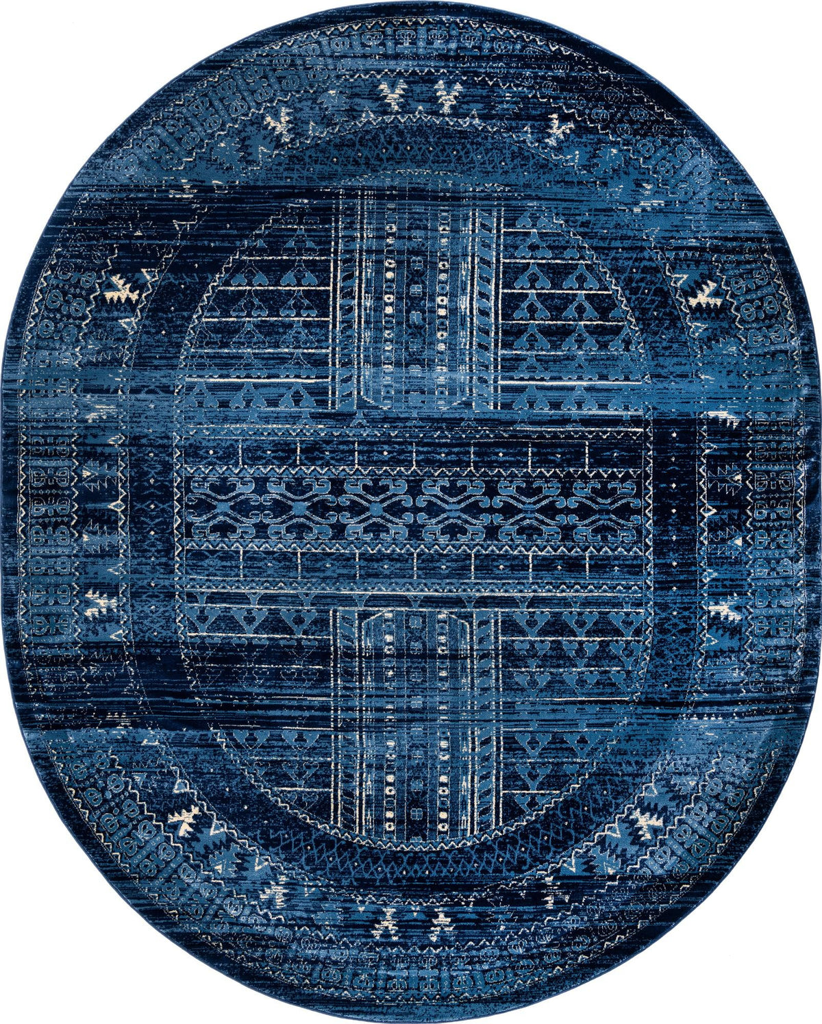 Savannah Elegance Collection Area Rug -  Tybee Oval Blue  lifestyle 34