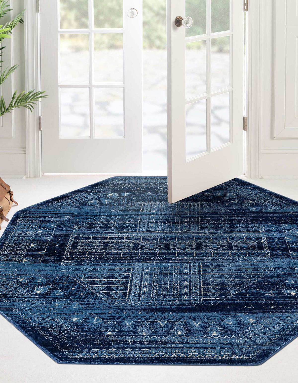 Savannah Elegance Collection Area Rug -  Tybee Octagon Blue  lifestyle 42