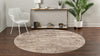 Serenity Sands Collection Area Rug - Dunescape Round Brown  lifestyle 71