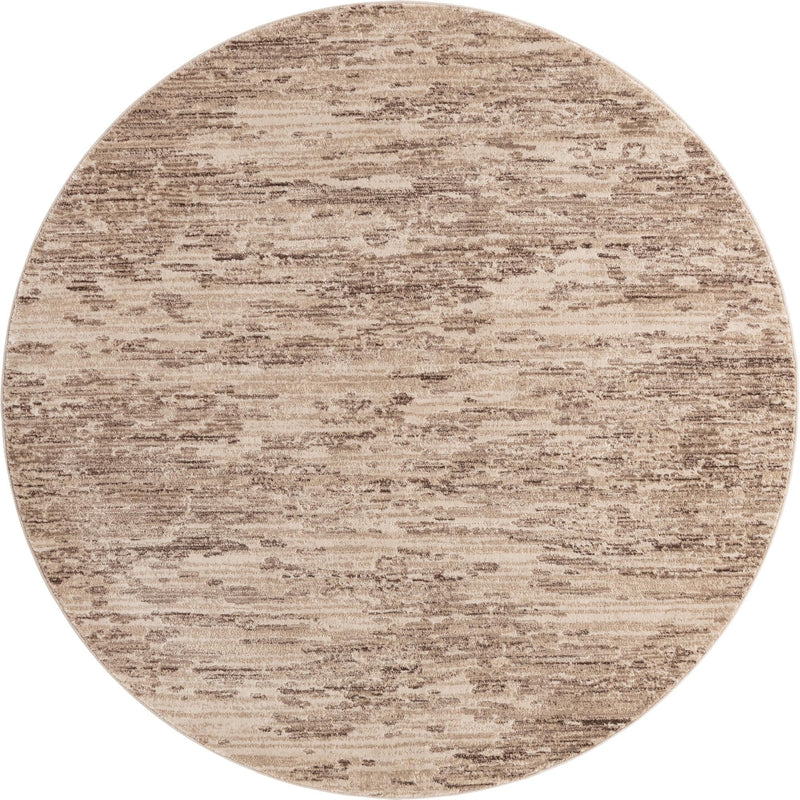 Serenity Sands Collection Area Rug - Dunescape Round Brown  lifestyle 45
