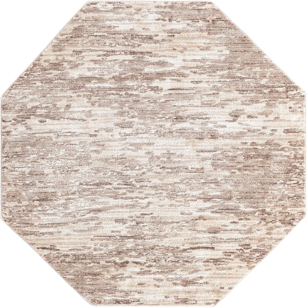 Serenity Sands Collection Area Rug - Dunescape Octagon Brown  lifestyle 67