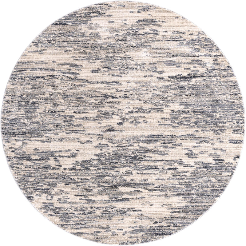 Serenity Sands Collection Area Rug - Dunescape Round Gray  lifestyle 76
