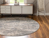 Serenity Sands Collection Area Rug - Dunescape Round Gray  lifestyle 66