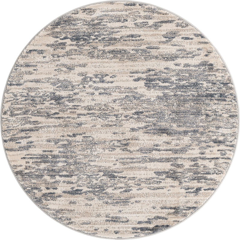Serenity Sands Collection Area Rug - Dunescape Round Gray  lifestyle 49