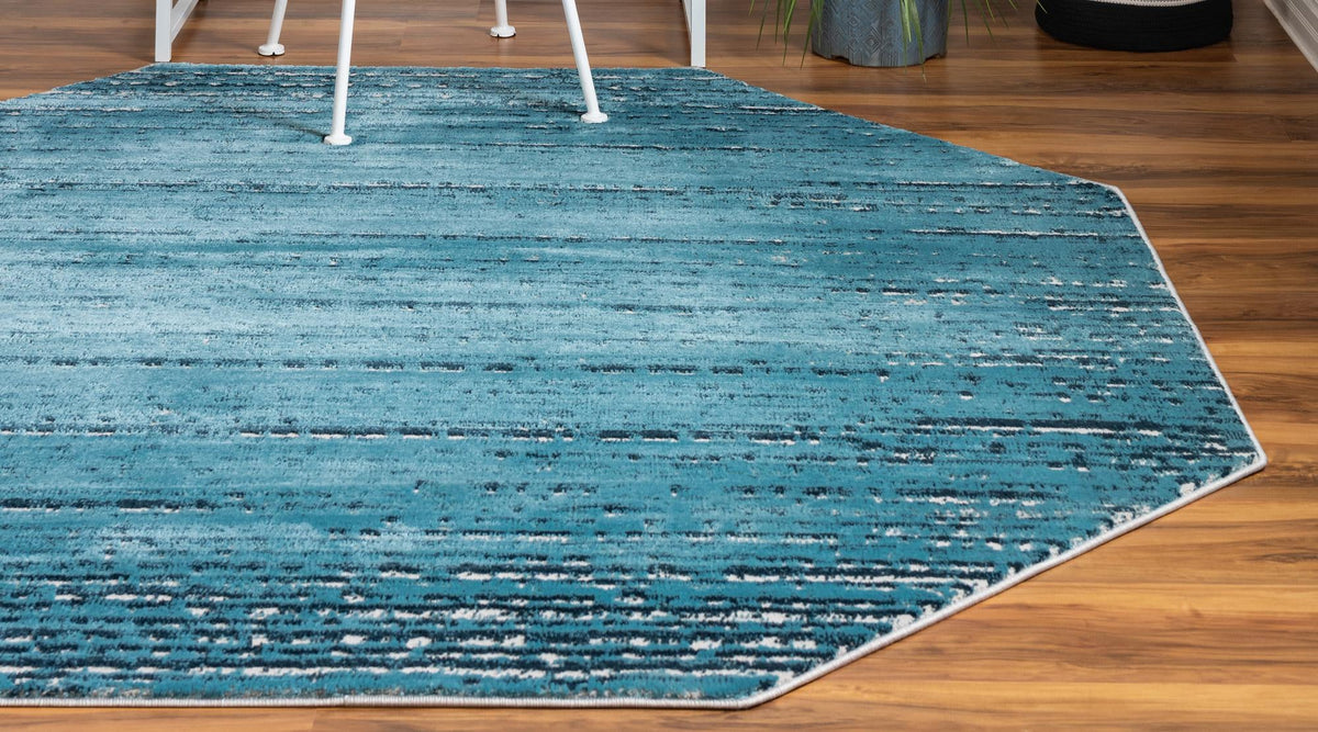 Serenity Sands Collection Area Rug -  Tranquilbay Octagon Blue  lifestyle 58