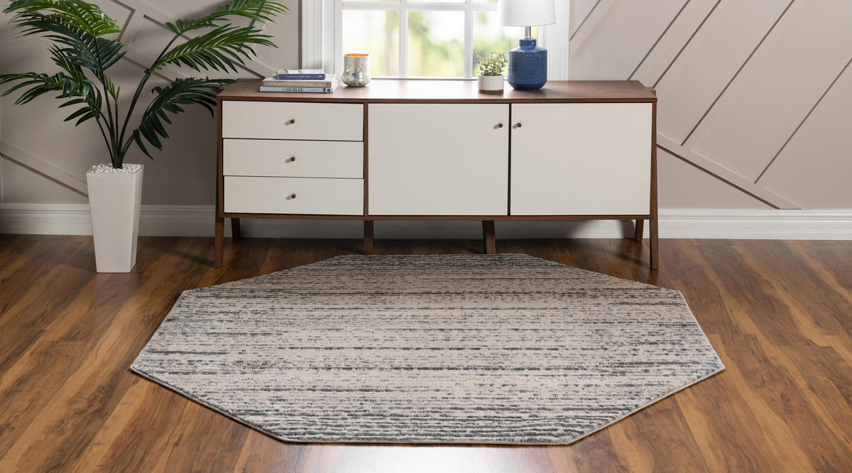 Serenity Sands Collection Area Rug -  Tranquilbay Octagon Cream  lifestyle 49