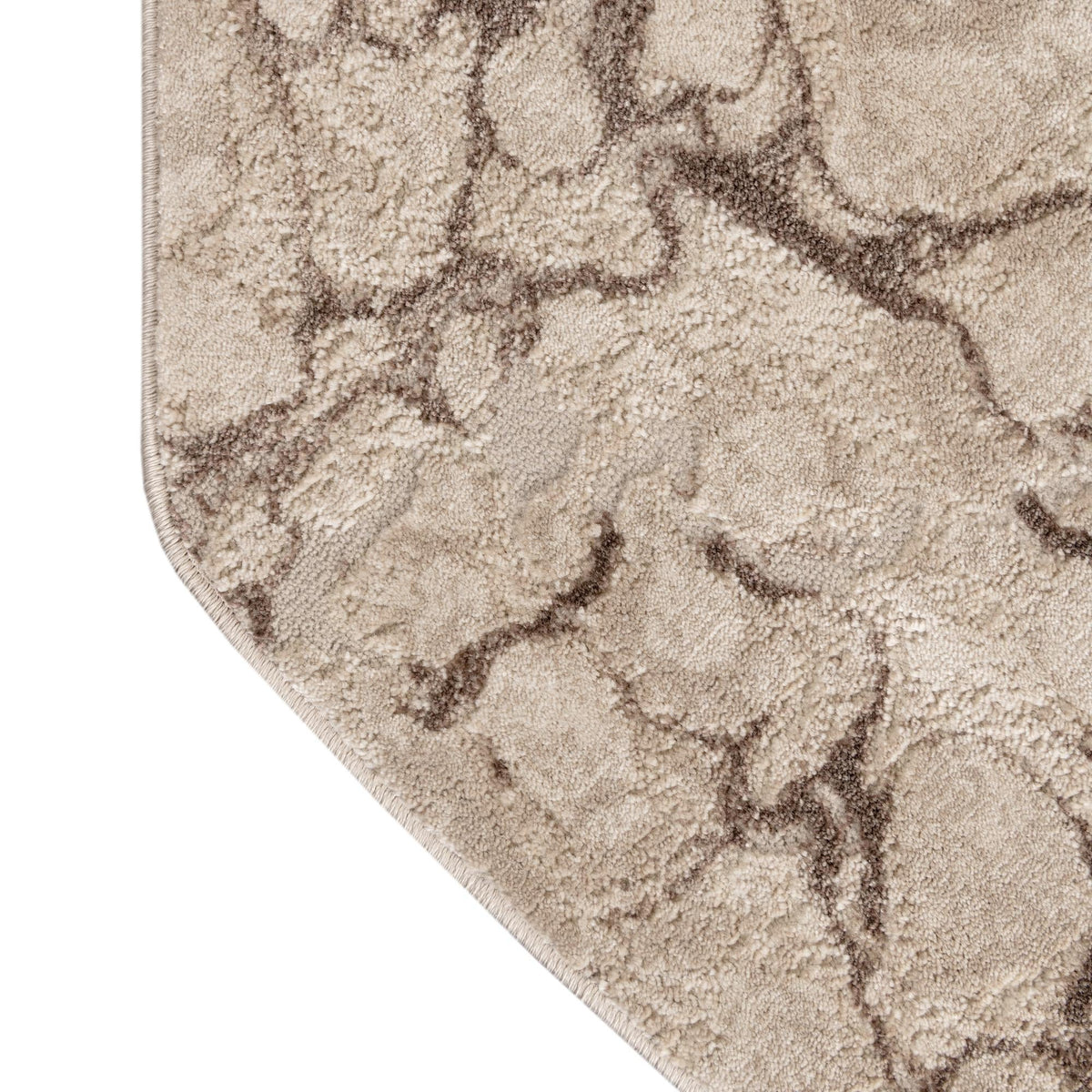 Serenity Sands Collection Area Rug -  Pebblebeach Octagon Brown  lifestyle 83