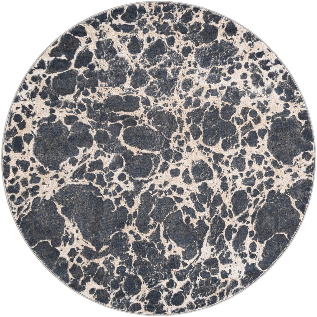 Serenity Sands Collection Area Rug -  Pebblebeach Round Gray  lifestyle 31
