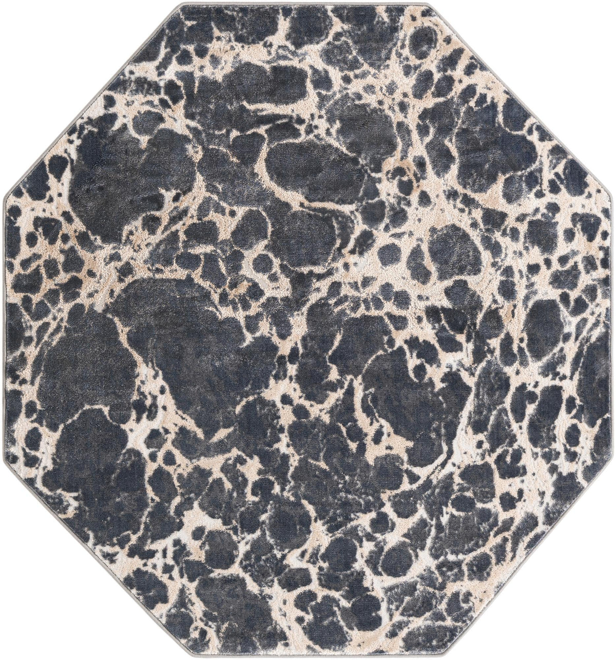 Serenity Sands Collection Area Rug -  Pebblebeach Octagon Gray  lifestyle 32
