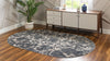 Serenity Sands Collection Area Rug -  Pebblebeach Oval Gray  lifestyle 66