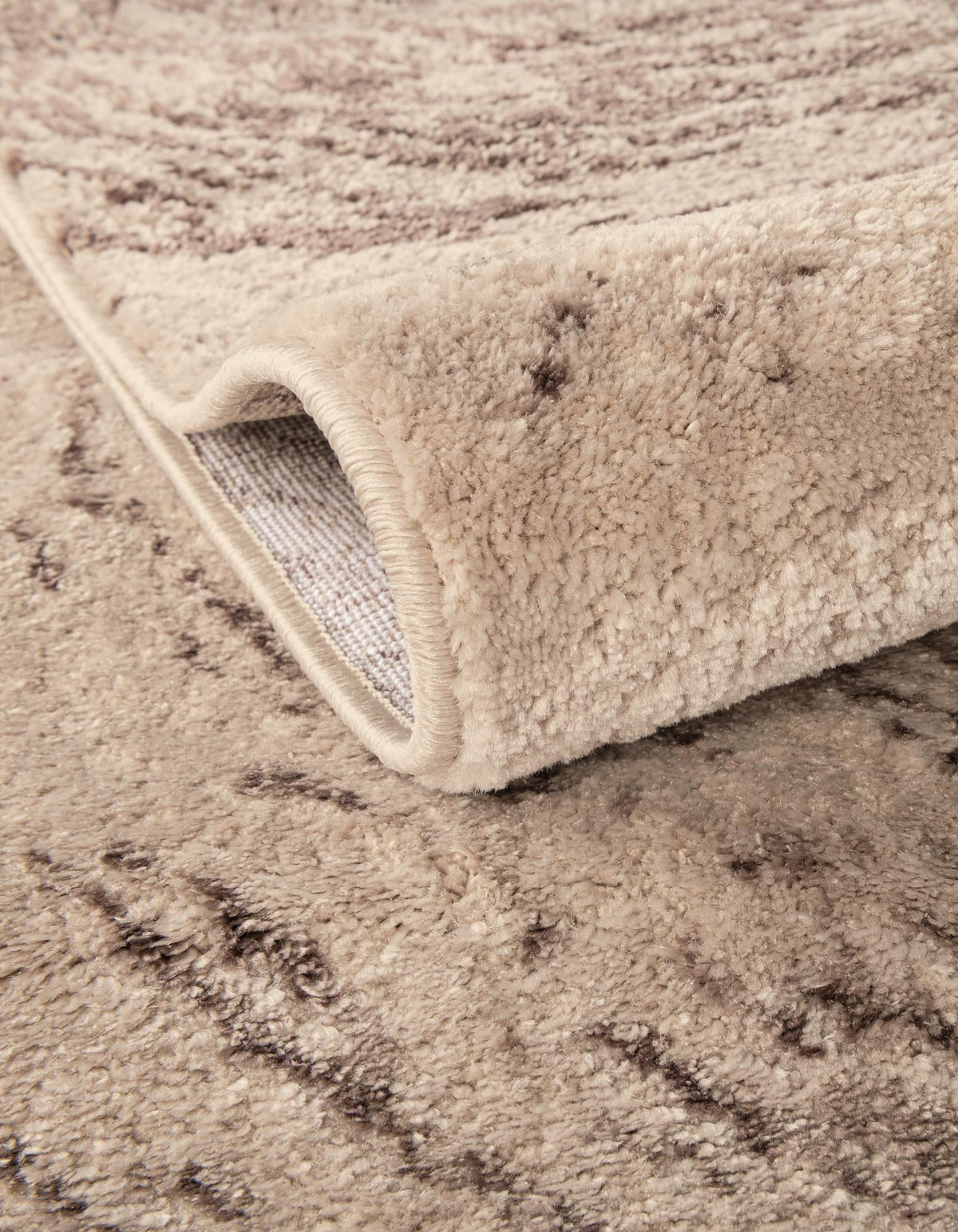 Serenity Sands Collection Area Rug -  Quietshore Octagon Brown  lifestyle 89