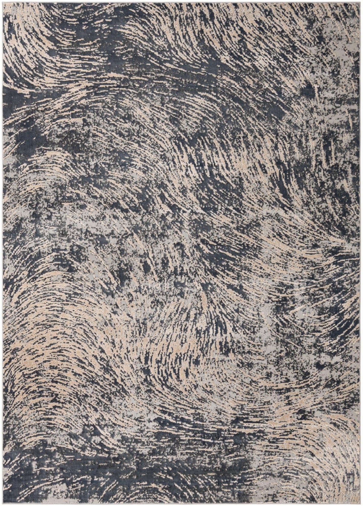 Serenity Sands Collection Area Rug -  Quietshore Rectangle Gray  lifestyle 3