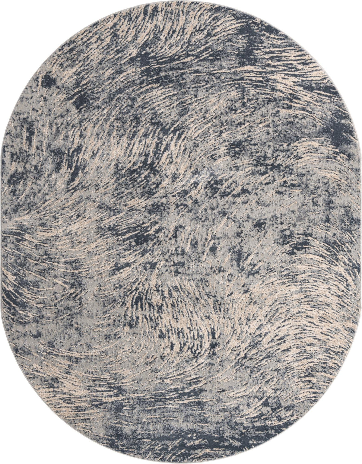 Serenity Sands Collection Area Rug -  Quietshore Oval Gray  lifestyle 53