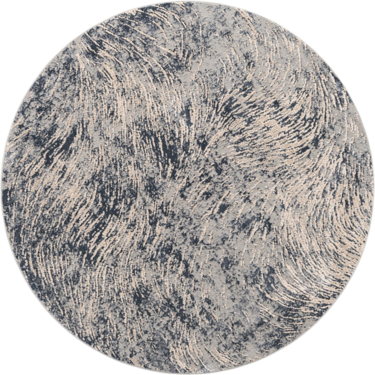 Serenity Sands Collection Area Rug -  Quietshore Round Gray  lifestyle 54