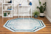 Serenity Sands Collection Area Rug -  Hushhaven Octagon Blue  lifestyle 70