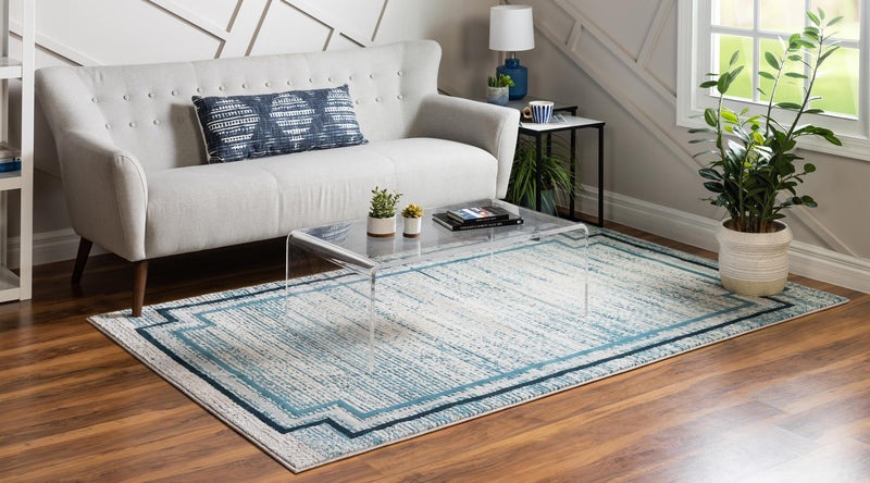 Serenity Sands Collection Area Rug -  Hushhaven Rectangle Blue  lifestyle 9