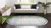 Serenity Sands Collection Area Rug -  Hushhaven Oval Blue  lifestyle 69