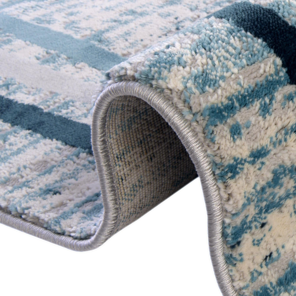 Serenity Sands Collection Area Rug -  Hushhaven Round Blue  lifestyle 116