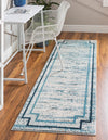 Serenity Sands Collection Area Rug -  Hushhaven Runner Blue  lifestyle 45