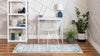 Serenity Sands Collection Area Rug -  Hushhaven Runner Blue  lifestyle 57