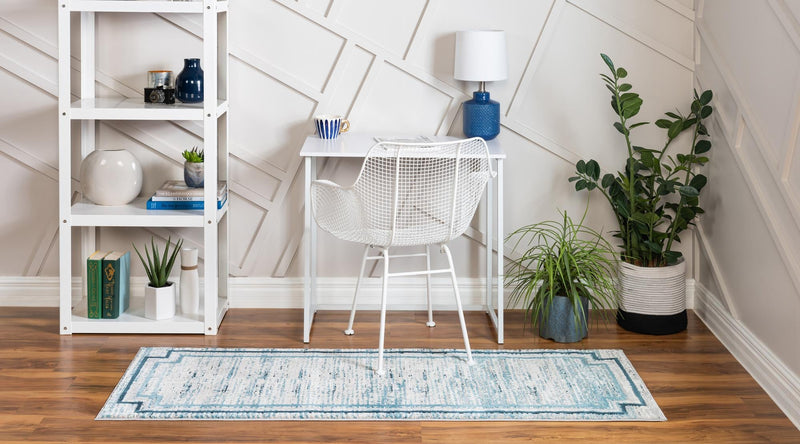 Serenity Sands Collection Area Rug -  Hushhaven Runner Blue  lifestyle 57