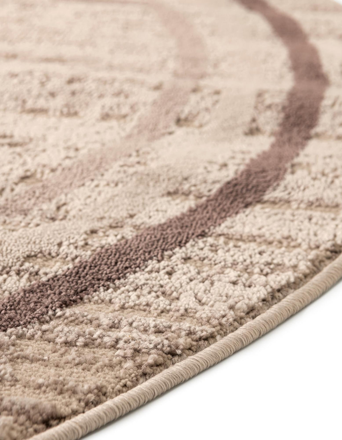 Serenity Sands Collection Area Rug -  Hushhaven Oval Brown  lifestyle 103