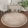 Serenity Sands Collection Area Rug -  Hushhaven Round Brown  lifestyle 37