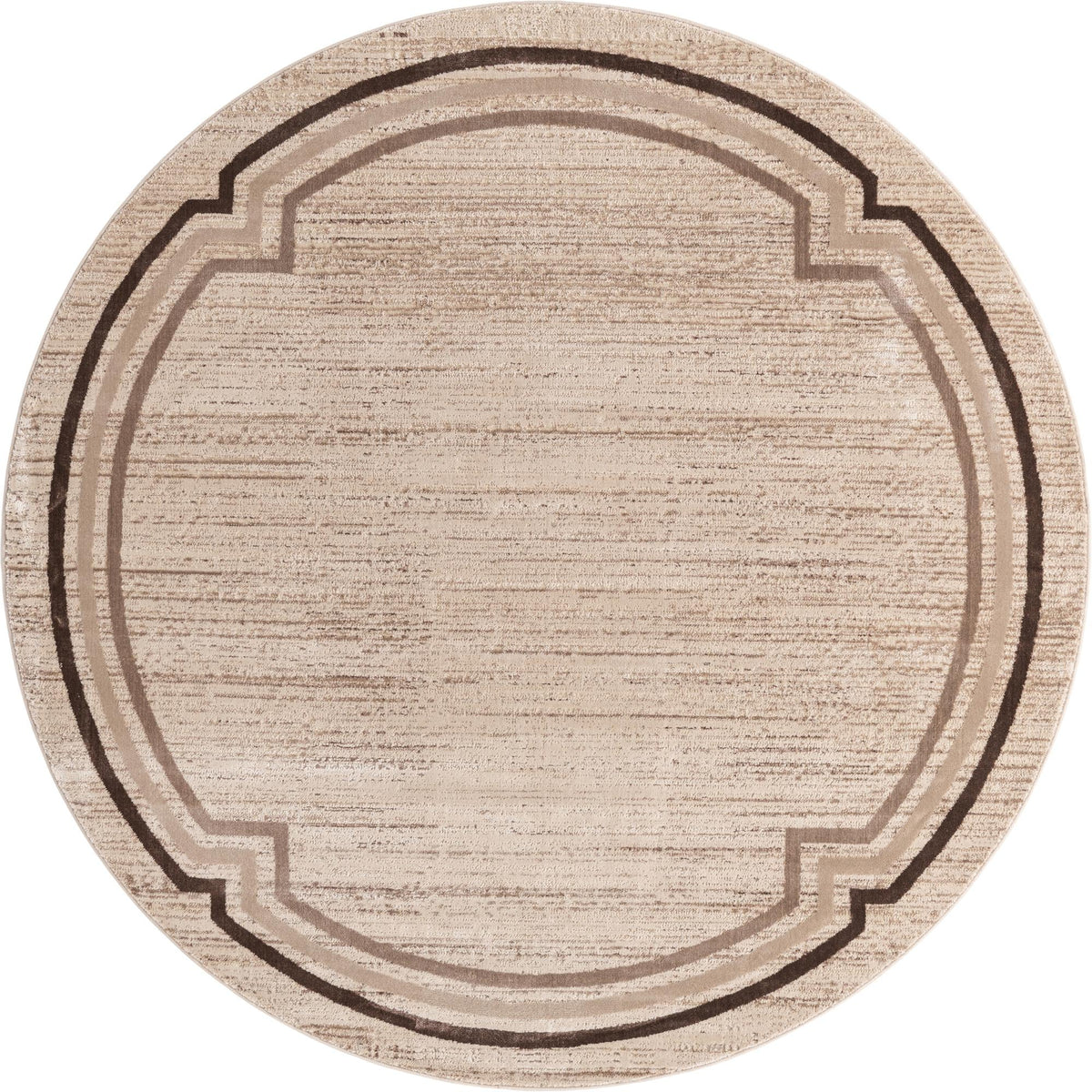 Serenity Sands Collection Area Rug -  Hushhaven Round Brown  lifestyle 29
