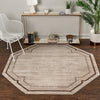 Serenity Sands Collection Area Rug -  Hushhaven Octagon Brown  lifestyle 38