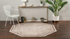Serenity Sands Collection Area Rug -  Hushhaven Octagon Brown  lifestyle 55