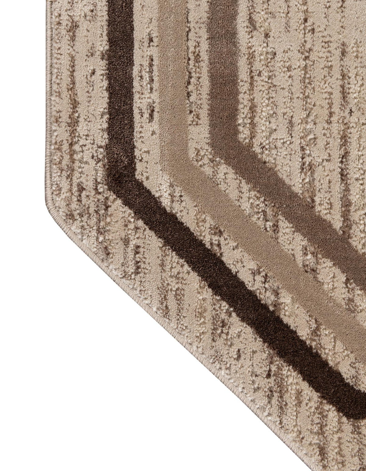 Serenity Sands Collection Area Rug -  Hushhaven Octagon Brown  lifestyle 80