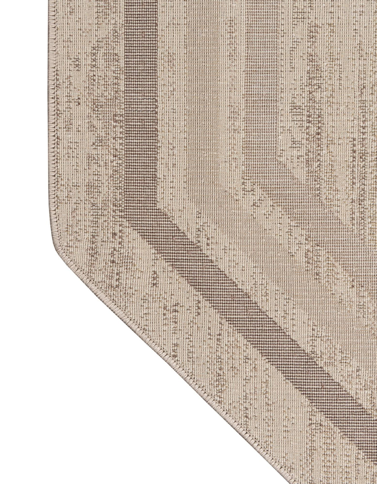 Serenity Sands Collection Area Rug -  Hushhaven Octagon Brown  lifestyle 100