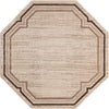 Serenity Sands Collection Area Rug -  Hushhaven Octagon Brown  lifestyle 30