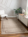 Serenity Sands Collection Area Rug -  Hushhaven Rectangle Brown  lifestyle 3