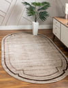 Serenity Sands Collection Area Rug -  Hushhaven Oval Brown  lifestyle 36