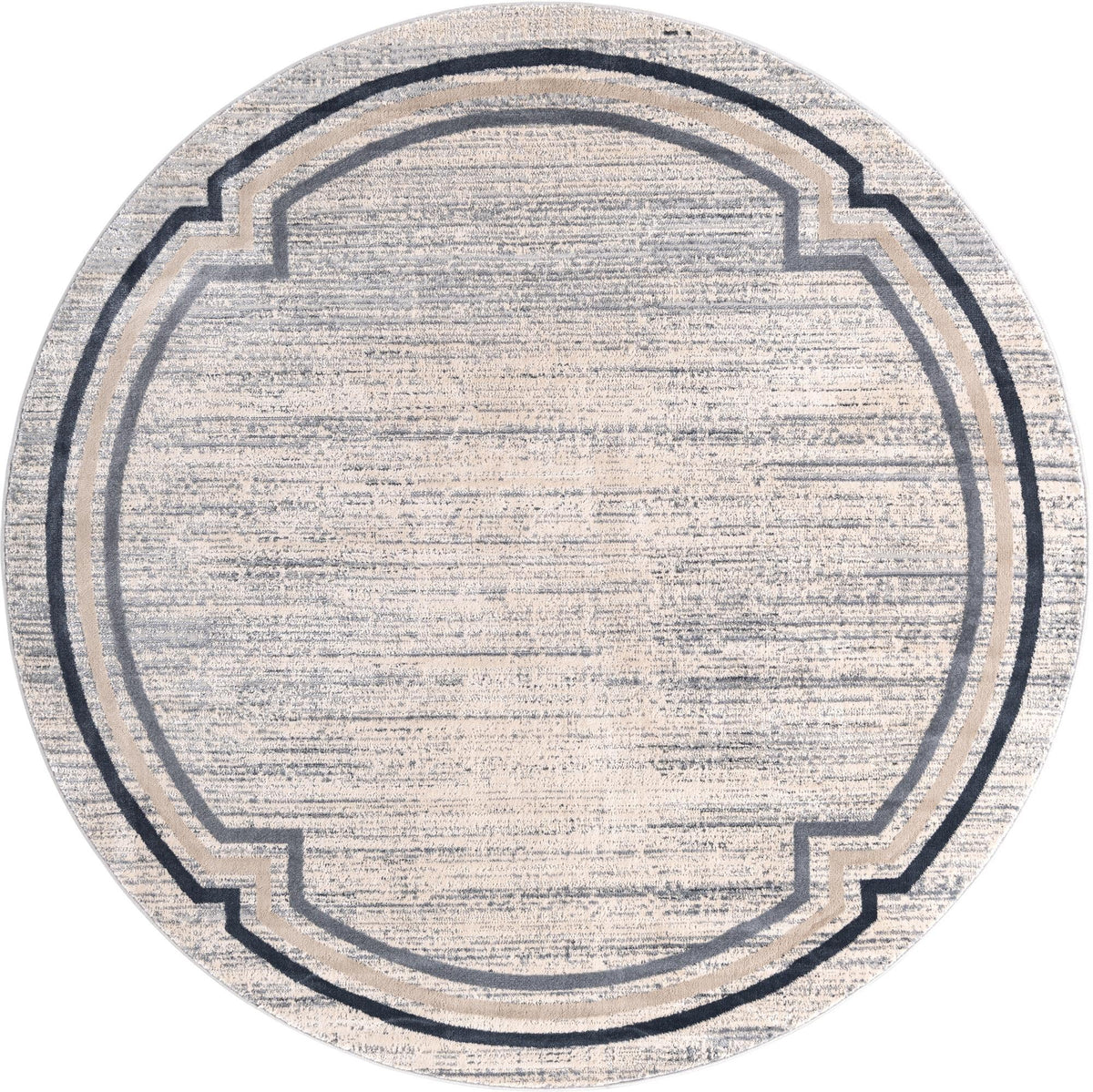 Serenity Sands Collection Area Rug -  Hushhaven Round Gray  lifestyle 55