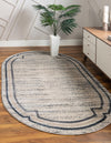Serenity Sands Collection Area Rug -  Hushhaven Oval Gray  lifestyle 41