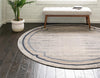 Serenity Sands Collection Area Rug -  Hushhaven Round Gray  lifestyle 49