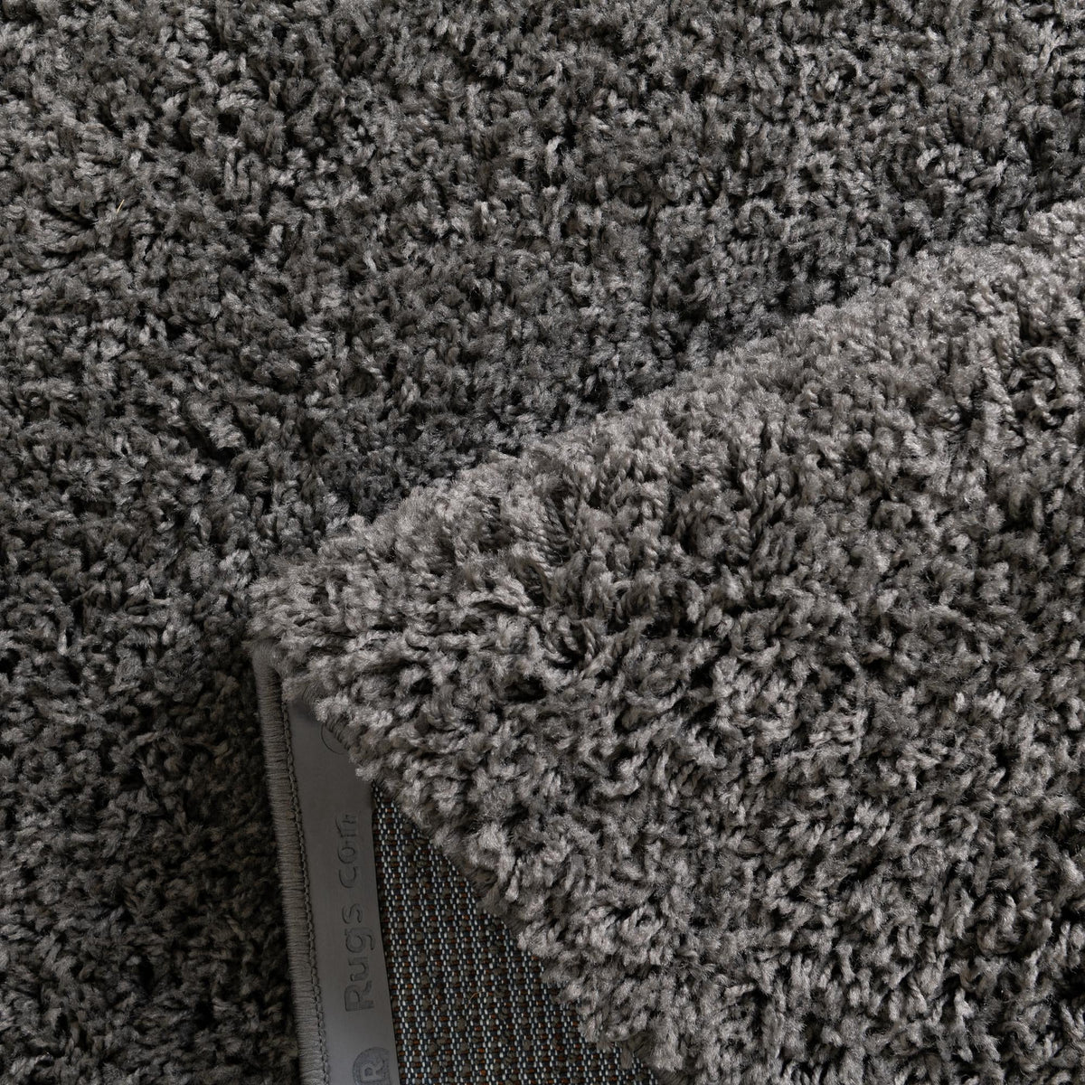 Cozy Comfort Shag Collection Area Rug - Hearthside (Dark Gray) Square Dark Gray  lifestyle 78