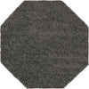 Cozy Comfort Shag Collection Area Rug - Hearthside (Dark Gray) Octagon Dark Gray  lifestyle 13