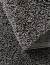 Cozy Comfort Shag Collection Area Rug - Hearthside (Dark Gray) Octagon Dark Gray  lifestyle 42