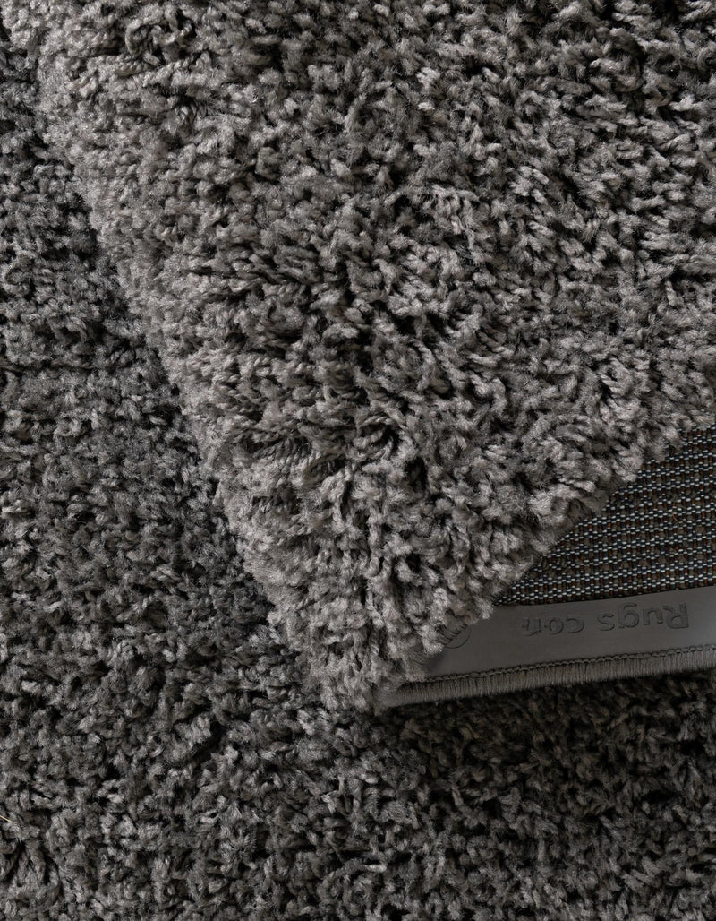 Cozy Comfort Shag Collection Area Rug - Hearthside (Dark Gray) Octagon Dark Gray  lifestyle 42