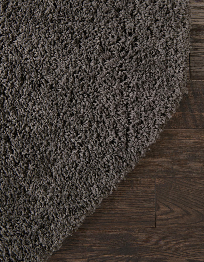 Cozy Comfort Shag Collection Area Rug - Hearthside (Dark Gray) Octagon Dark Gray  lifestyle 43