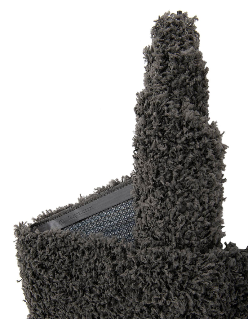 Cozy Comfort Shag Collection Area Rug - Hearthside (Dark Gray) Octagon Dark Gray  lifestyle 49
