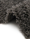 Cozy Comfort Shag Collection Area Rug - Hearthside (Dark Gray) Round Dark Gray  lifestyle 55