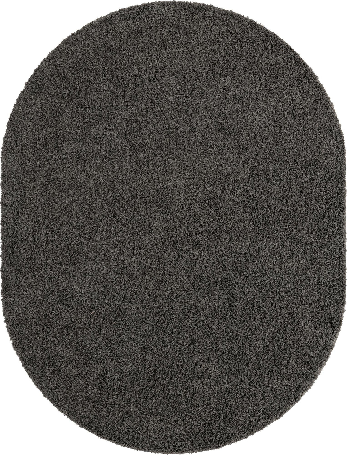 Cozy Comfort Shag Collection Area Rug - Hearthside (Dark Gray) Oval Dark Gray  lifestyle 15