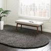 Cozy Comfort Shag Collection Area Rug - Hearthside (Dark Gray) Oval Dark Gray  lifestyle 27