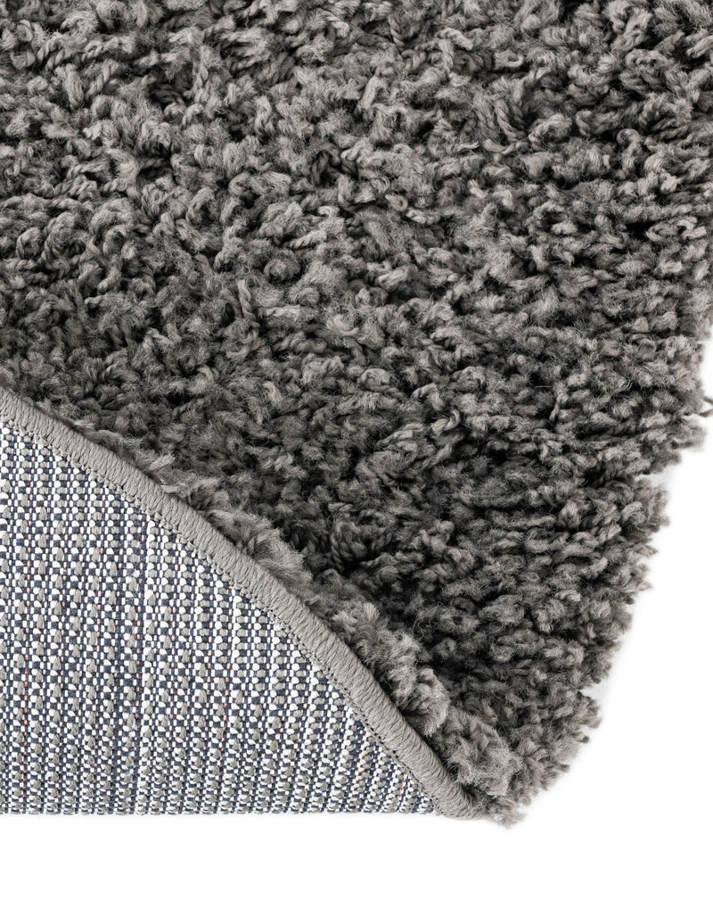 Cozy Comfort Shag Collection Area Rug - Hearthside (Dark Gray) Oval Dark Gray  lifestyle 48