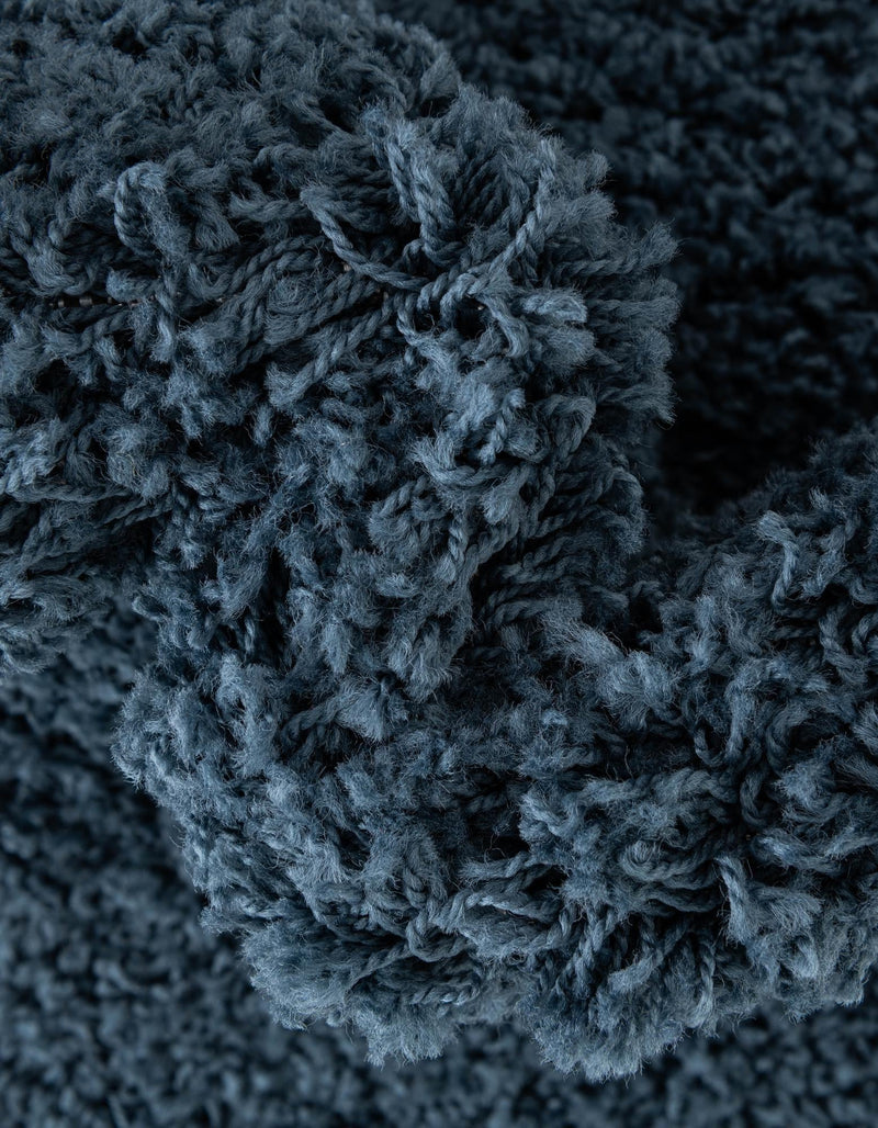 Cozy Comfort Shag Collection Area Rug - Hearthside (Navy Blue) Octagon Navy Blue  lifestyle 46